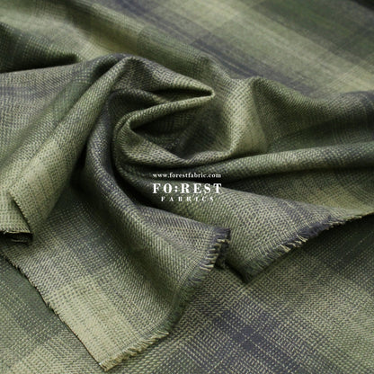 Flannel - OLIVE TARTAN 法籣絨 - FO:REST Fabric 布恩堂Liberty fabrictana lawnjapanese fabricykk zipper