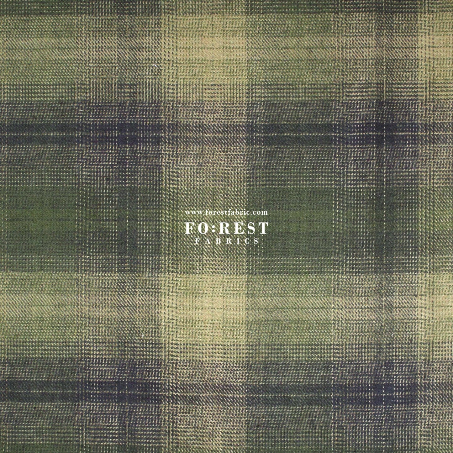 Flannel - OLIVE TARTAN 法籣絨 - FO:REST Fabric 布恩堂Liberty fabrictana lawnjapanese fabricykk zipper