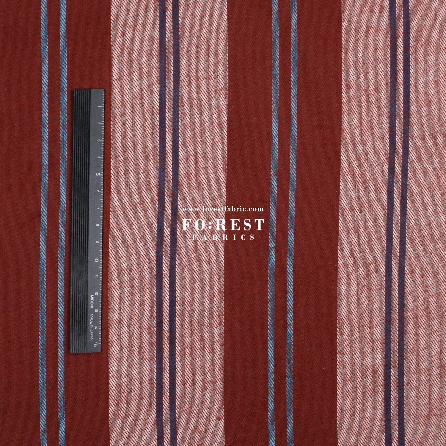 Flannel - STRIP RUST法籣絨 - FO:REST Fabric 布恩堂Liberty fabrictana lawnjapanese fabricykk zipper