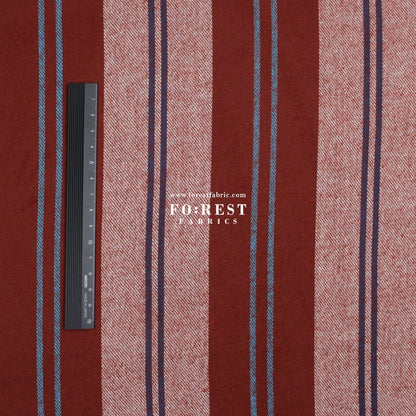 Flannel - STRIP RUST法籣絨 - FO:REST Fabric 布恩堂Liberty fabrictana lawnjapanese fabricykk zipper