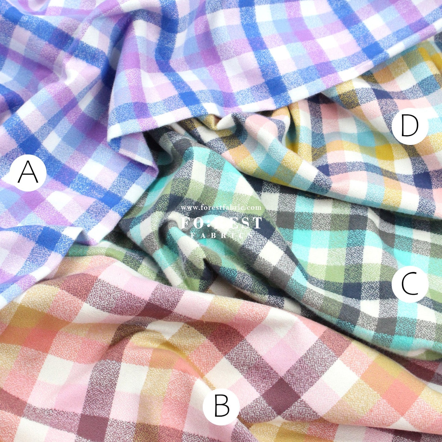 Flannel - TARTAN 法籣絨 - FO:REST Fabric 布恩堂Liberty fabrictana lawnjapanese fabricykk zipper
