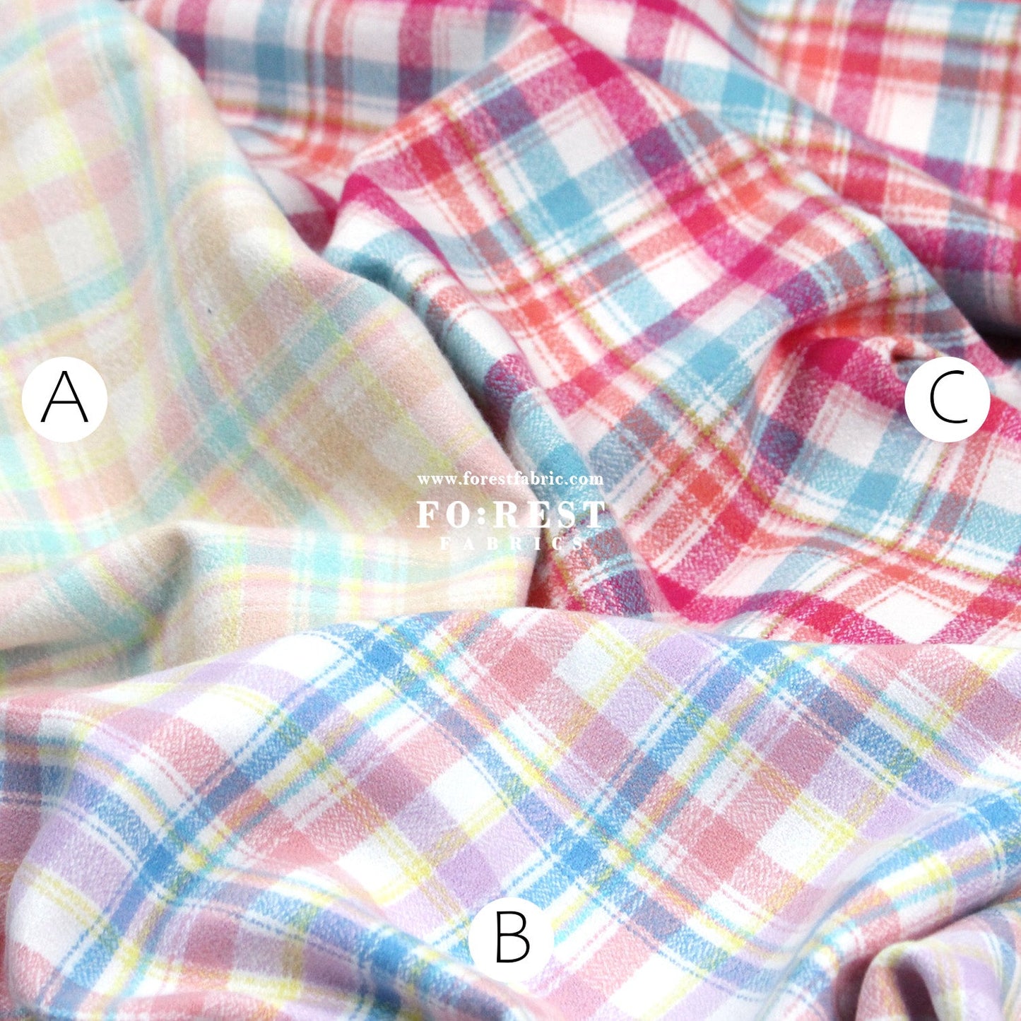 Flannel - TARTAN 法籣絨 - FO:REST Fabric 布恩堂Liberty fabrictana lawnjapanese fabricykk zipper