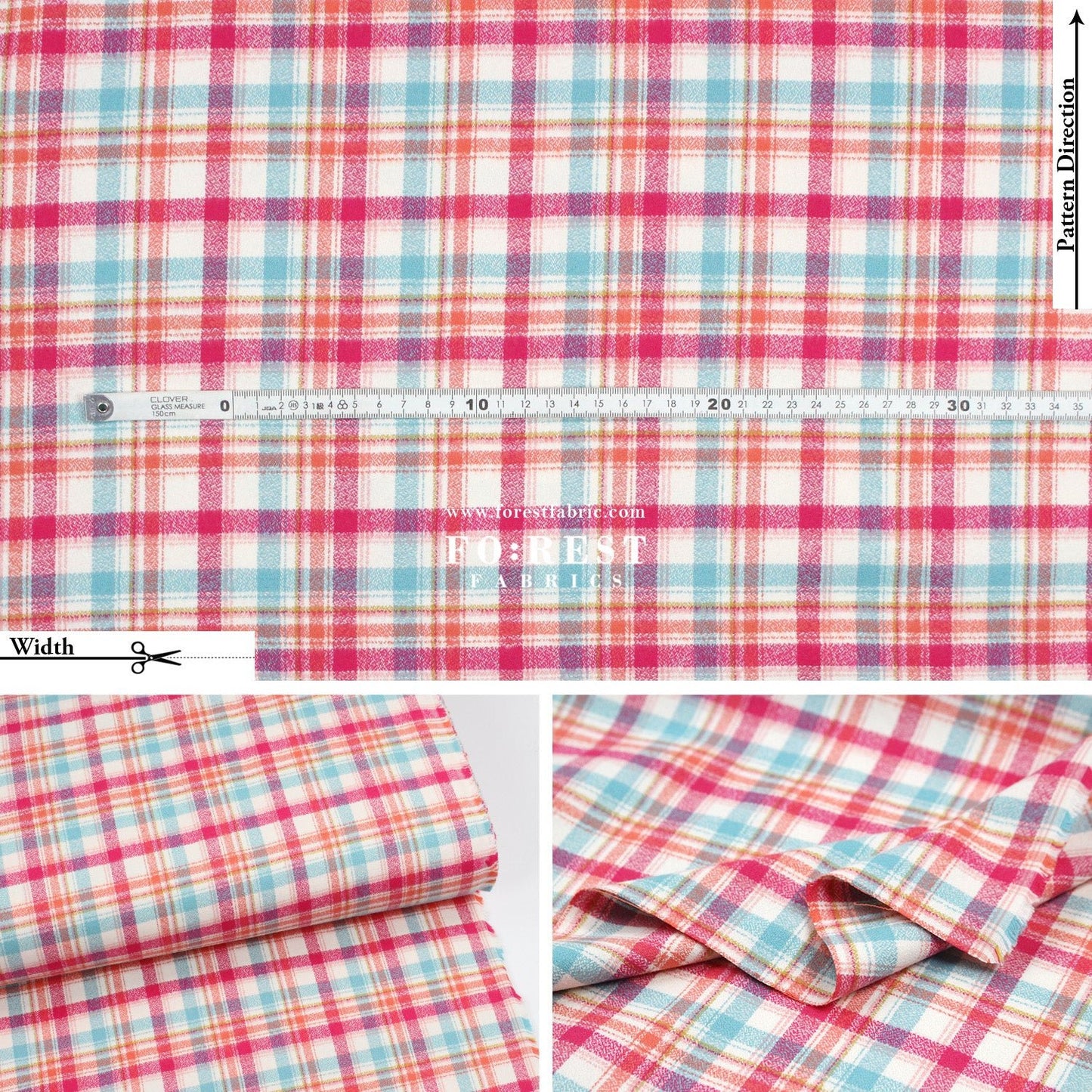 Flannel - TARTAN 法籣絨 - FO:REST Fabric 布恩堂Liberty fabrictana lawnjapanese fabricykk zipper