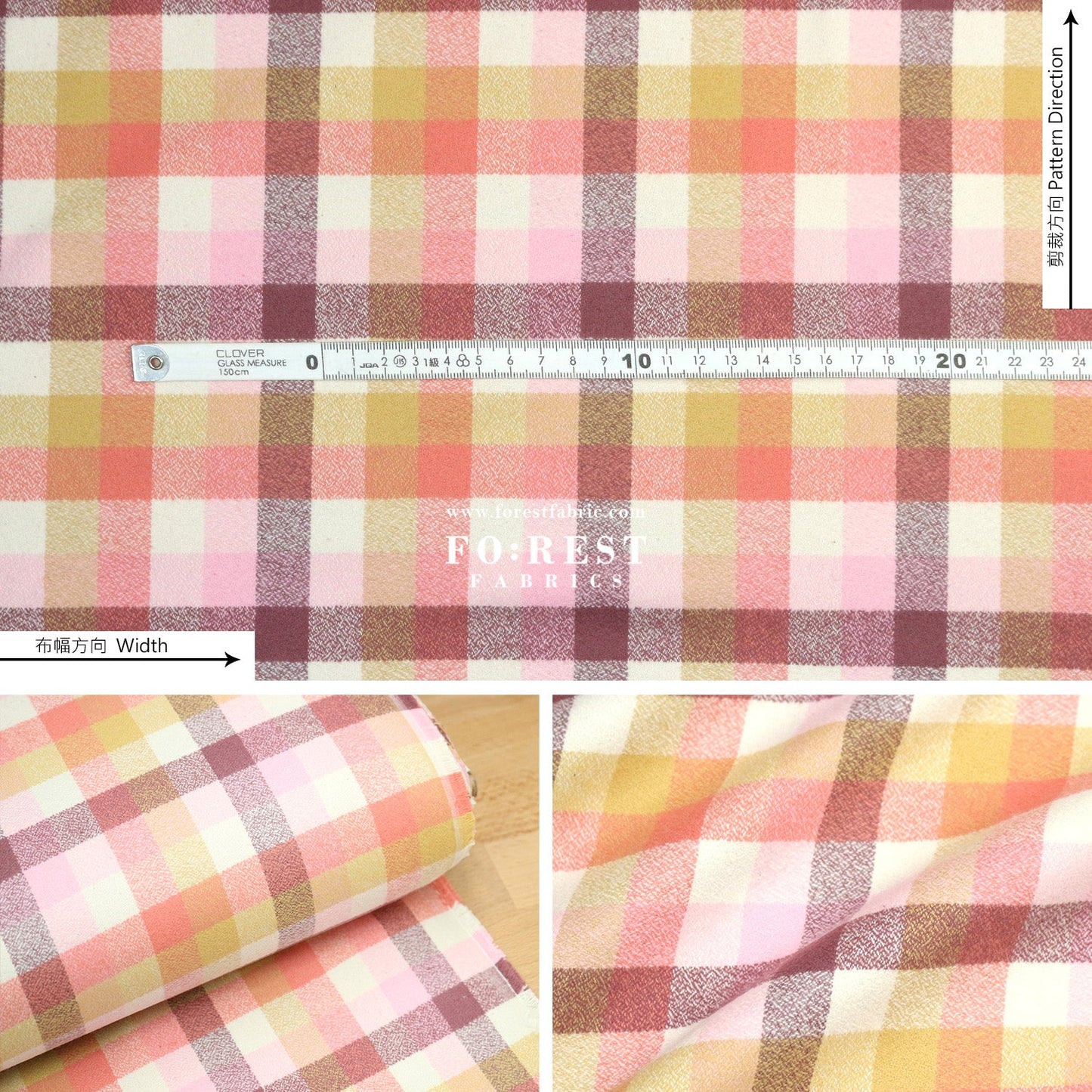 Flannel - TARTAN 法籣絨 - FO:REST Fabric 布恩堂Liberty fabrictana lawnjapanese fabricykk zipper