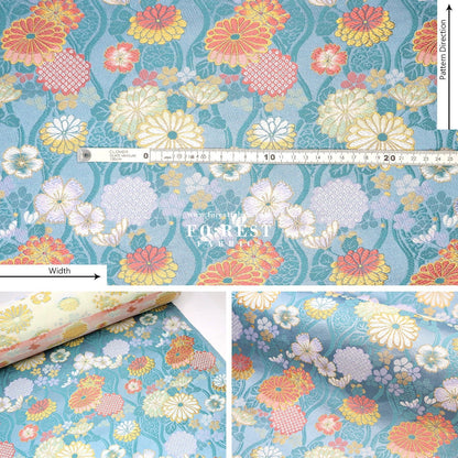 Gold Brocade - Auspicious KINRAN fabric - FO:REST Fabric 布恩堂Liberty fabrictana lawnjapanese fabricykk zipper