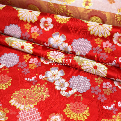Gold Brocade - Auspicious KINRAN fabric - FO:REST Fabric 布恩堂Liberty fabrictana lawnjapanese fabricykk zipper