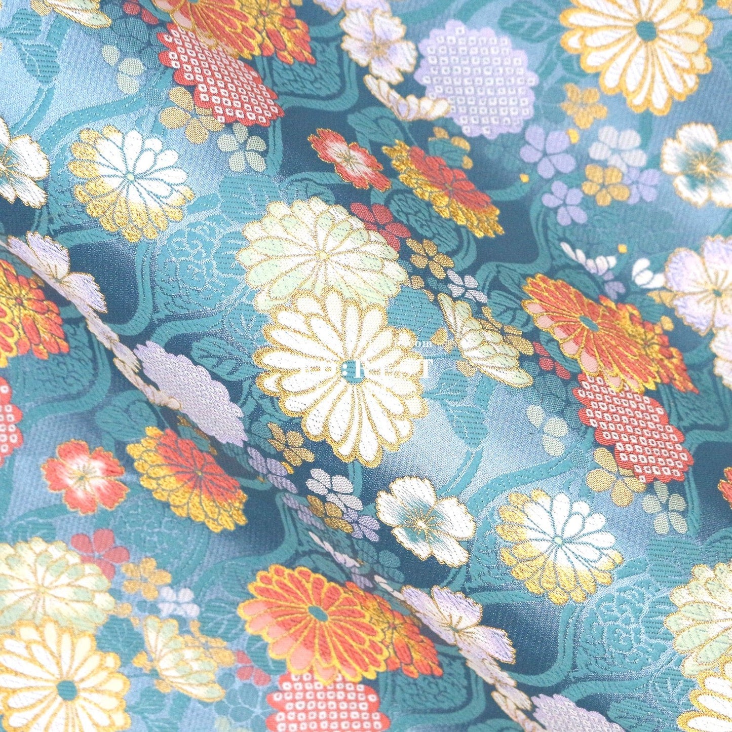 Gold Brocade - Auspicious KINRAN fabric - FO:REST Fabric 布恩堂Liberty fabrictana lawnjapanese fabricykk zipper