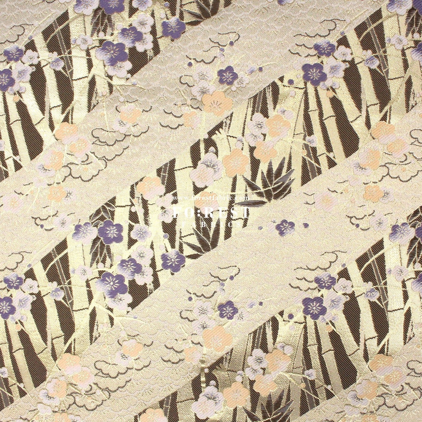 Gold Brocade - Bamboo fabric - FO:REST Fabric 布恩堂Liberty fabrictana lawnjapanese fabricykk zipper