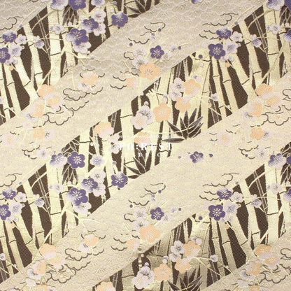 Gold Brocade - Bamboo fabric - FO:REST Fabric 布恩堂Liberty fabrictana lawnjapanese fabricykk zipper