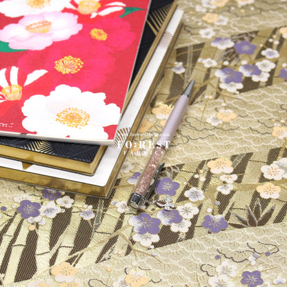 Gold Brocade - Bamboo fabric - FO:REST Fabric 布恩堂Liberty fabrictana lawnjapanese fabricykk zipper