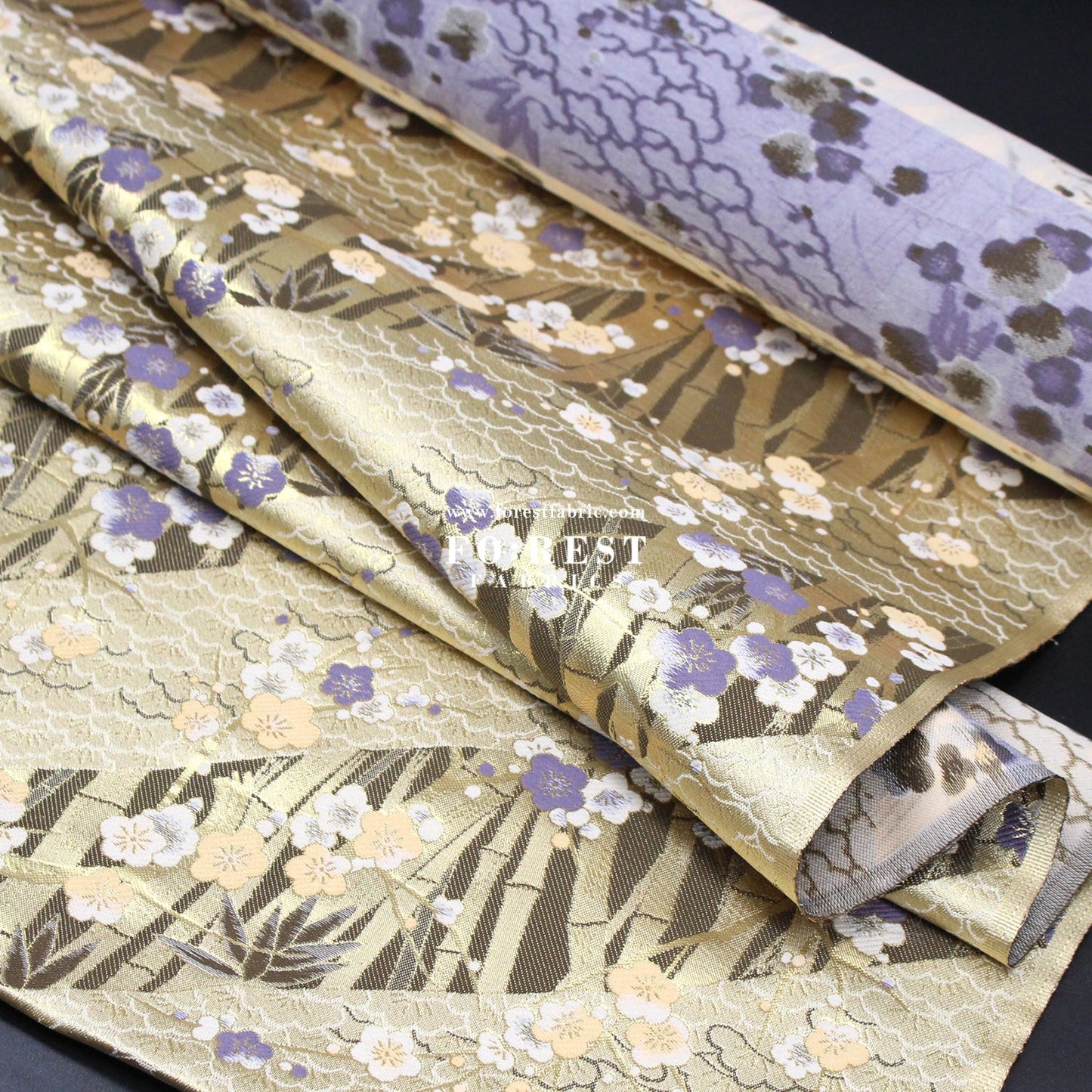 Gold Brocade - Bamboo fabric - FO:REST Fabric 布恩堂Liberty fabrictana lawnjapanese fabricykk zipper