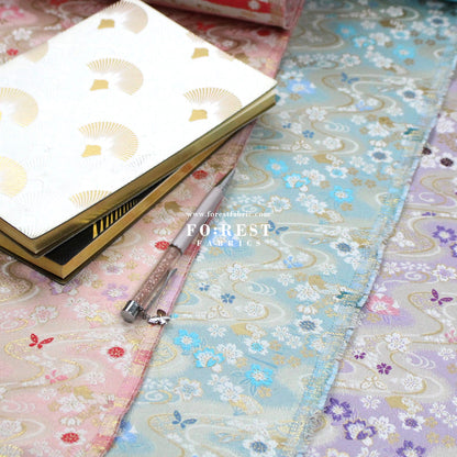 Gold Brocade - Butterfly Flower fabric - FO:REST Fabric 布恩堂Liberty fabrictana lawnjapanese fabricykk zipper