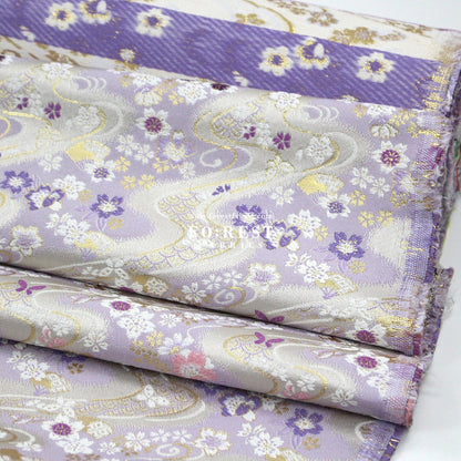 Gold Brocade - Butterfly Flower fabric - FO:REST Fabric 布恩堂Liberty fabrictana lawnjapanese fabricykk zipper