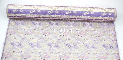 Gold Brocade - Butterfly Flower fabric - FO:REST Fabric 布恩堂Liberty fabrictana lawnjapanese fabricykk zipper