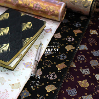 Gold Brocade - Cats paw fabric - FO:REST Fabric 布恩堂Liberty fabrictana lawnjapanese fabricykk zipper