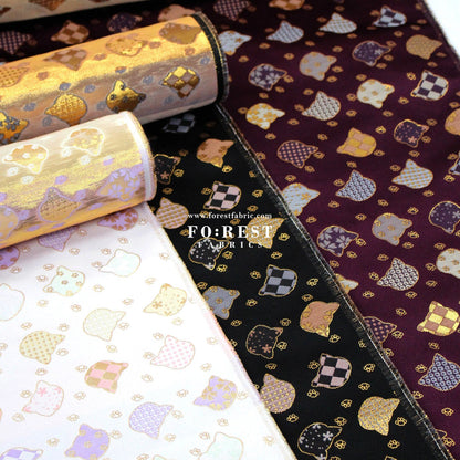 Gold Brocade - Cats paw fabric - FO:REST Fabric 布恩堂Liberty fabrictana lawnjapanese fabricykk zipper