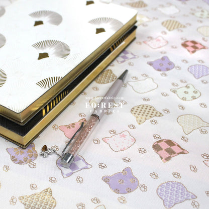 Gold Brocade - Cats paw fabric - FO:REST Fabric 布恩堂Liberty fabrictana lawnjapanese fabricykk zipper