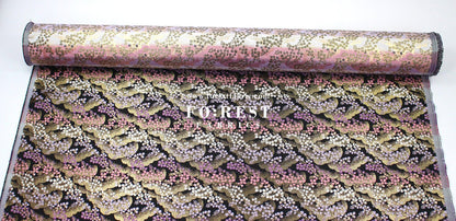Gold Brocade - cherry blossoms Cloud fabric - FO:REST Fabric 布恩堂Liberty fabrictana lawnjapanese fabricykk zipper