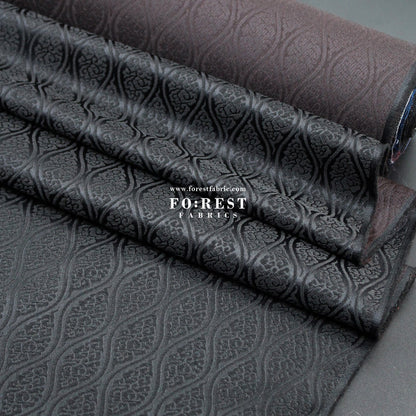 Gold Brocade - Cloud 雲立涌紋 fabric Black - FO:REST Fabric 布恩堂Liberty fabrictana lawnjapanese fabricykk zipper