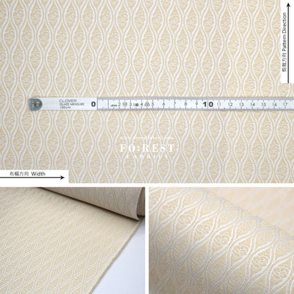 Gold Brocade - Cloud 雲立涌紋 fabric Khaki - FO:REST Fabric 布恩堂Liberty fabrictana lawnjapanese fabricykk zipper