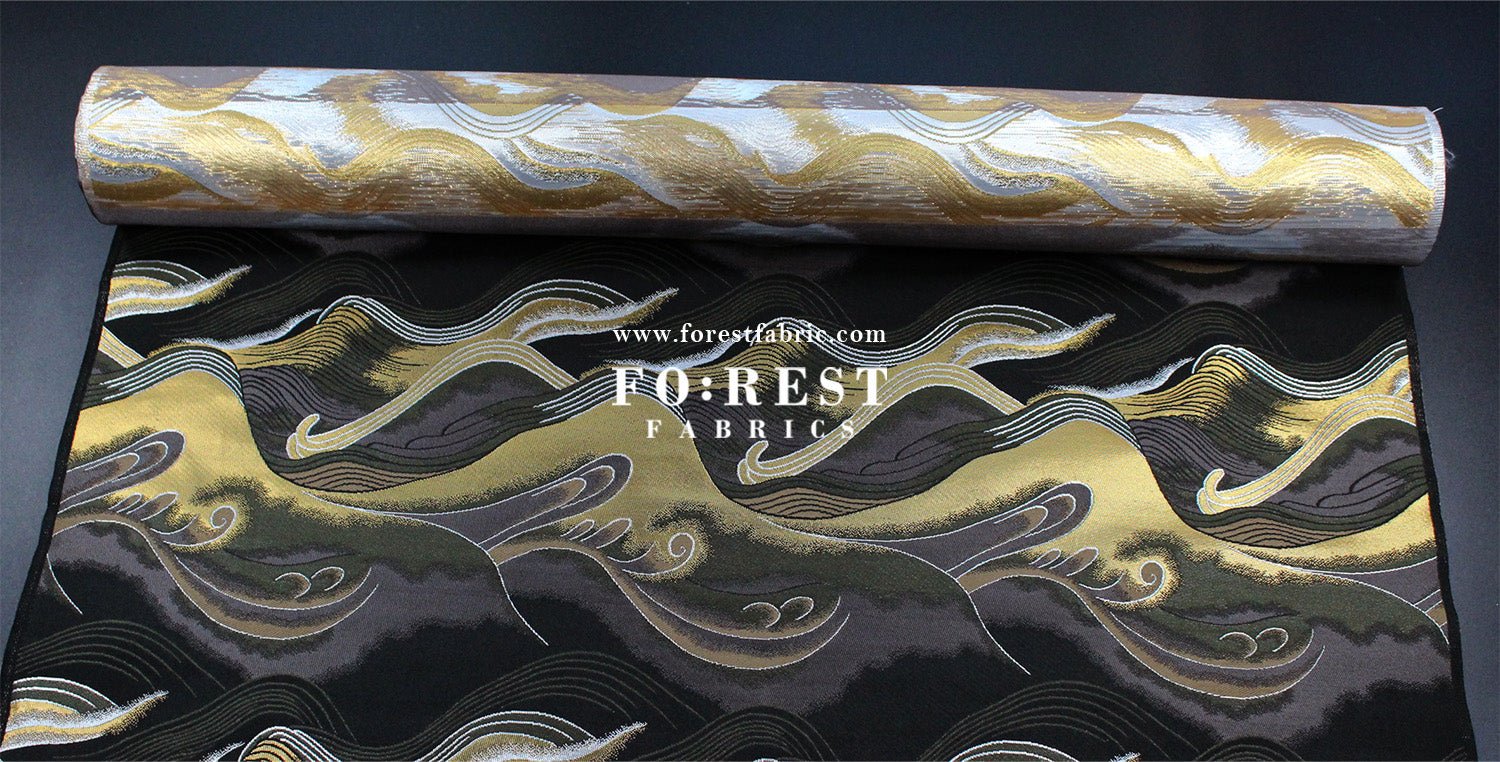 Gold Brocade - cloud fabric - FO:REST Fabric 布恩堂Liberty fabrictana lawnjapanese fabricykk zipper