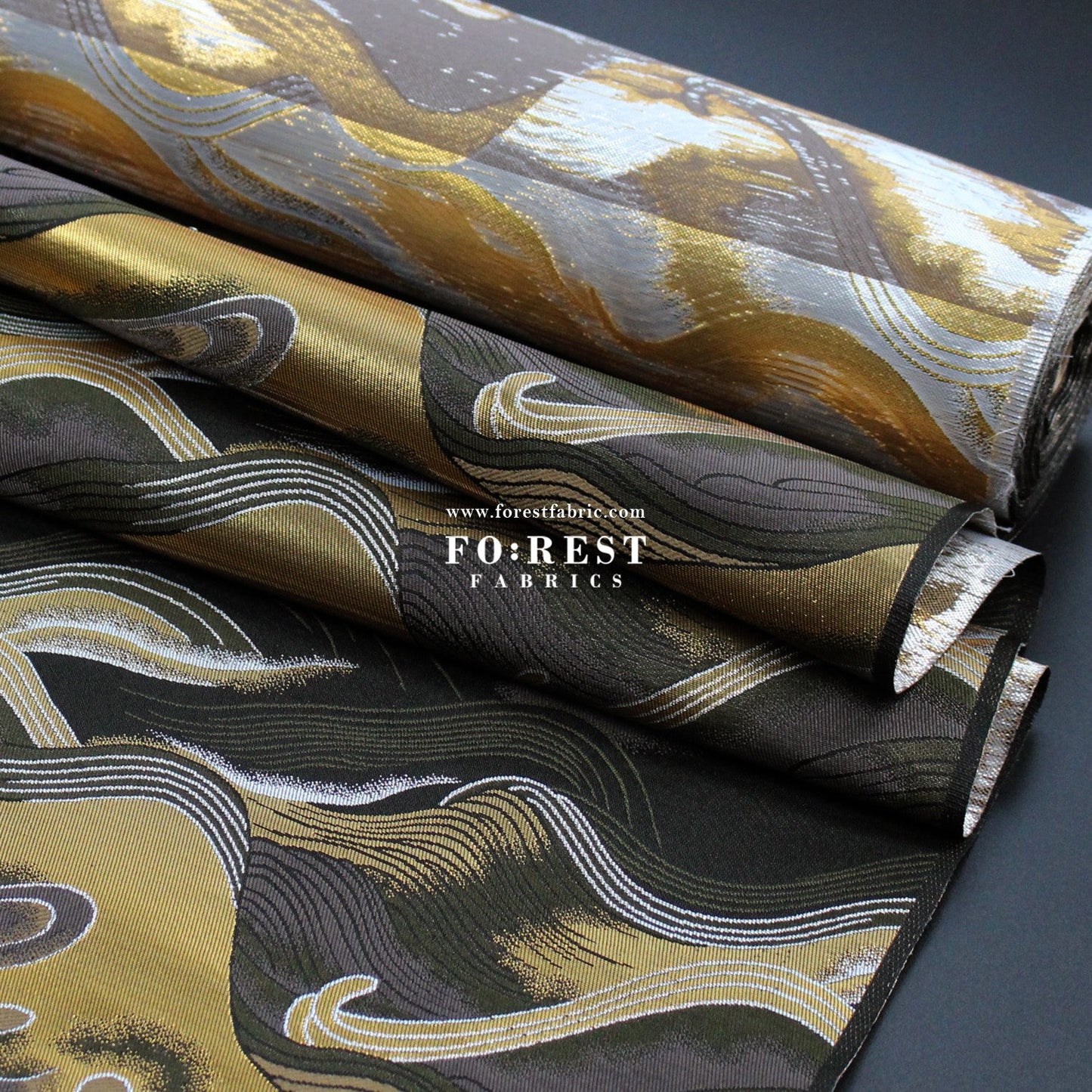 Gold Brocade - cloud fabric - FO:REST Fabric 布恩堂Liberty fabrictana lawnjapanese fabricykk zipper
