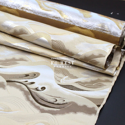 Gold Brocade - cloud fabric - FO:REST Fabric 布恩堂Liberty fabrictana lawnjapanese fabricykk zipper