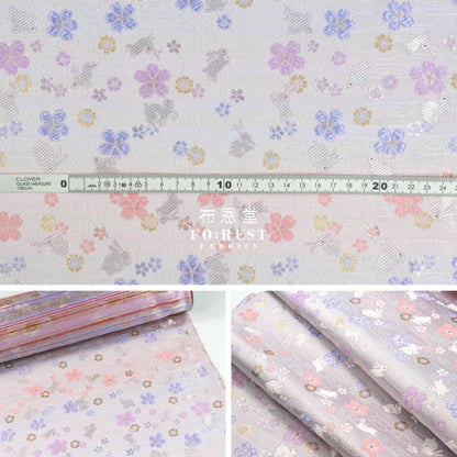 Gold Brocade - Cloud Rabbit Fabric Ice Purple Polyester
