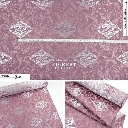 Gold brocade - Crane Japanese style KINRAN fabric PURPLE - FO:REST Fabric 布恩堂Liberty fabrictana lawnjapanese fabricykk zipper