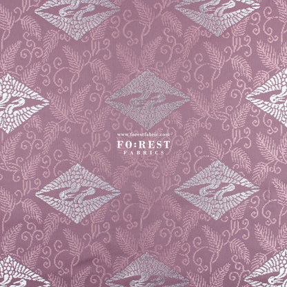 Gold brocade - Crane Japanese style KINRAN fabric PURPLE - FO:REST Fabric 布恩堂Liberty fabrictana lawnjapanese fabricykk zipper