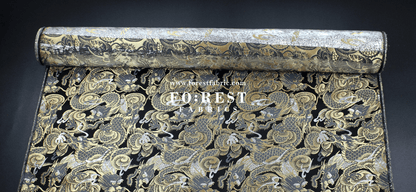 Gold Brocade - Dragon fabric Gold Silver - FO:REST Fabric 布恩堂Liberty fabrictana lawnjapanese fabricykk zipper
