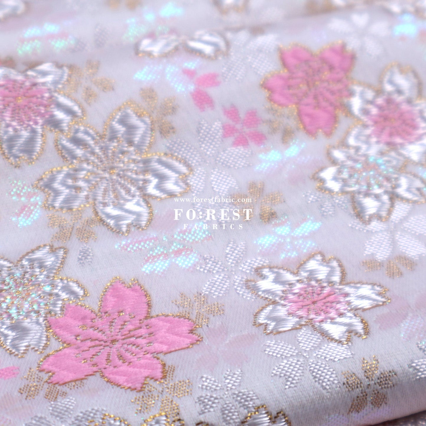 Gold Brocade - Dreaming Sakura fabric - FO:REST Fabric 布恩堂Liberty fabrictana lawnjapanese fabricykk zipper