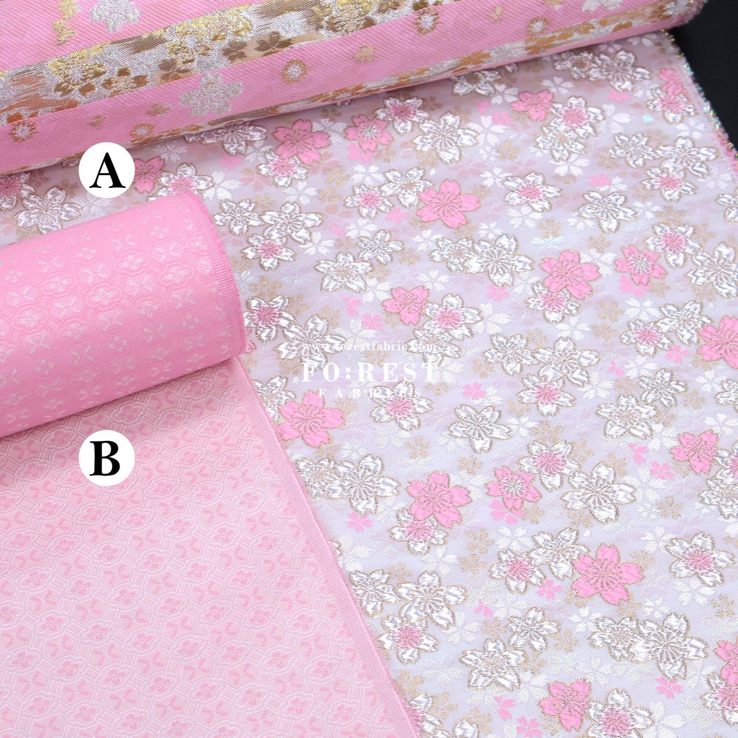 Gold Brocade - Dreaming Sakura fabric - FO:REST Fabric 布恩堂Liberty fabrictana lawnjapanese fabricykk zipper