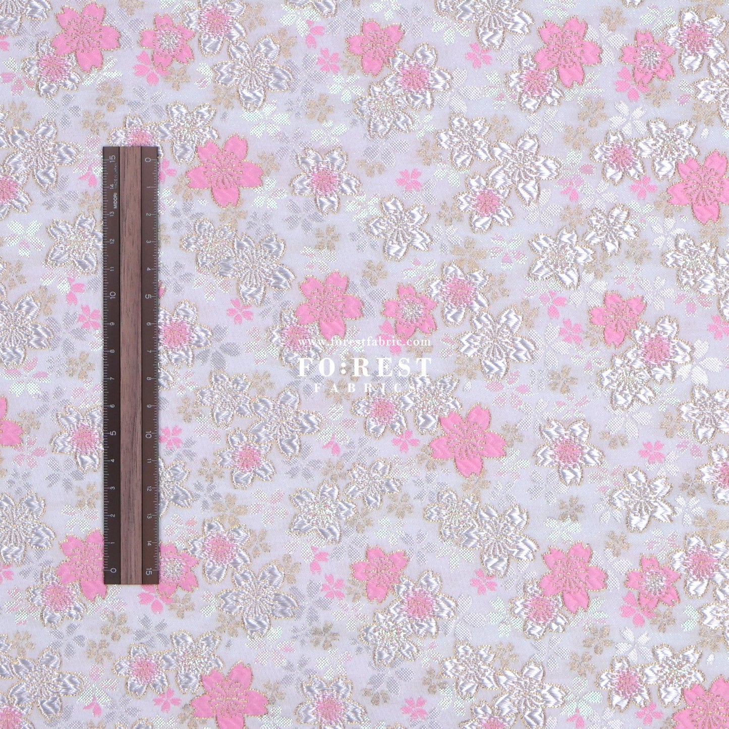 Gold Brocade - Dreaming Sakura fabric - FO:REST Fabric 布恩堂Liberty fabrictana lawnjapanese fabricykk zipper