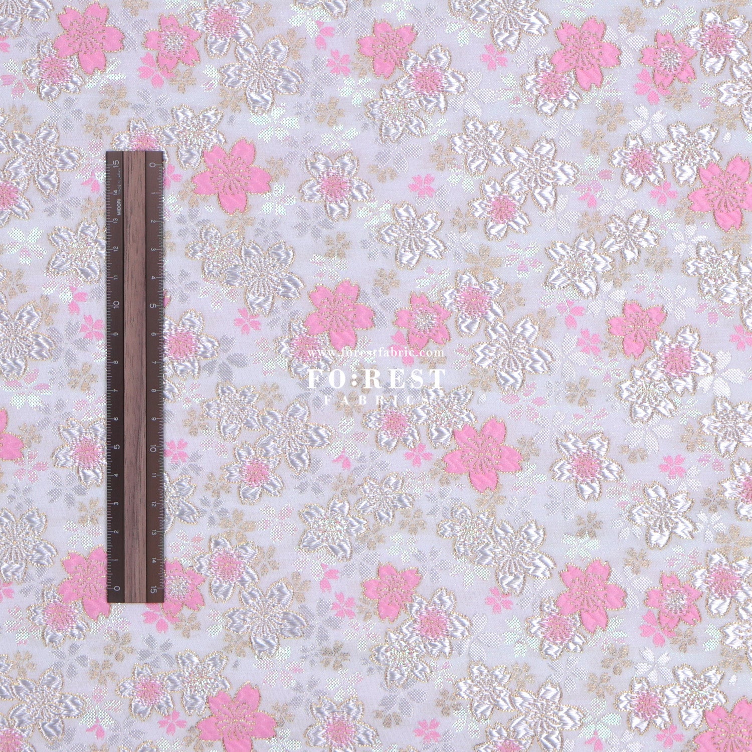 Gold Brocade - Dreaming Sakura fabric - FO:REST Fabric 布恩堂Liberty fabrictana lawnjapanese fabricykk zipper