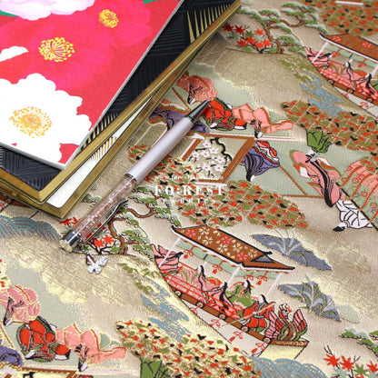 Gold Brocade - 源氏物語 fabric 10 - FO:REST Fabric 布恩堂Liberty fabrictana lawnjapanese fabricykk zipper