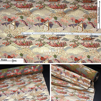 Gold Brocade - 源氏物語 fabric 10 - FO:REST Fabric 布恩堂Liberty fabrictana lawnjapanese fabricykk zipper