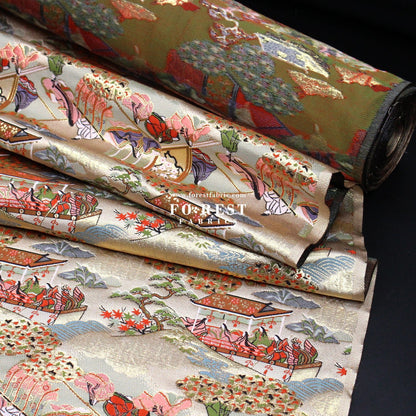 Gold Brocade - 源氏物語 fabric 10 - FO:REST Fabric 布恩堂Liberty fabrictana lawnjapanese fabricykk zipper