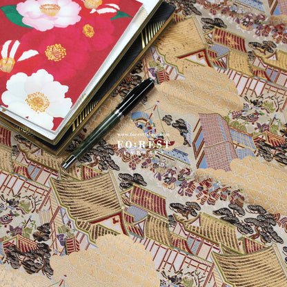 Gold Brocade - 源氏物語 fabric 12 - FO:REST Fabric 布恩堂Liberty fabrictana lawnjapanese fabricykk zipper