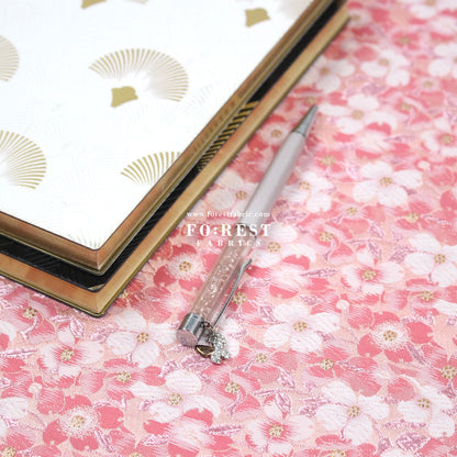 Gold Brocade - Full of Sakura fabric - FO:REST Fabric 布恩堂Liberty fabrictana lawnjapanese fabricykk zipper