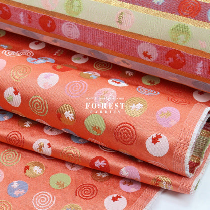 Gold Brocade - Goldfish fabric - FO:REST Fabric 布恩堂Liberty fabrictana lawnjapanese fabricykk zipper