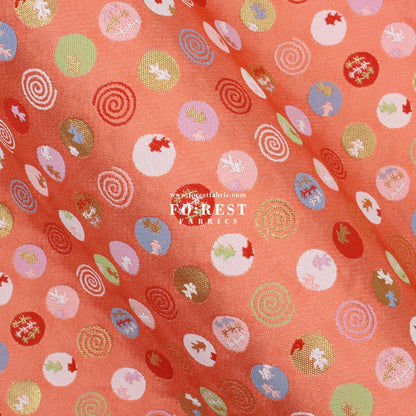 Gold Brocade - Goldfish fabric - FO:REST Fabric 布恩堂Liberty fabrictana lawnjapanese fabricykk zipper