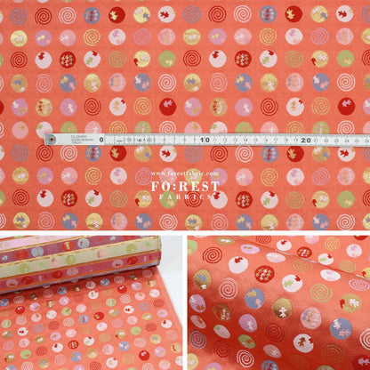 Gold Brocade - Goldfish fabric - FO:REST Fabric 布恩堂Liberty fabrictana lawnjapanese fabricykk zipper