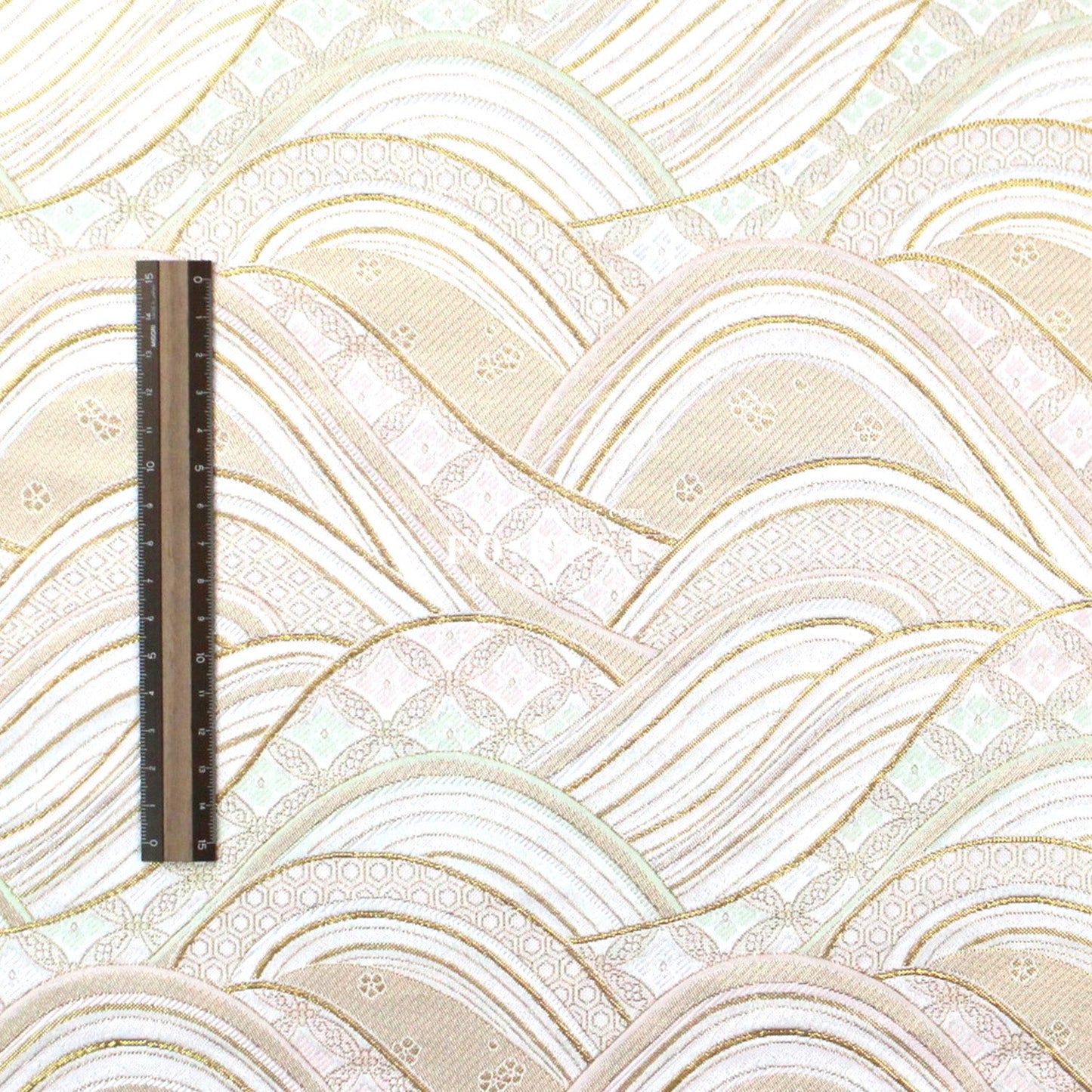 Gold Brocade - Great Wave fabric ICEPINK - FO:REST Fabric 布恩堂Liberty fabrictana lawnjapanese fabricykk zipper