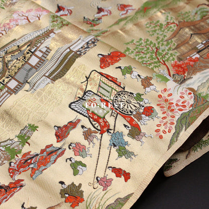 Gold Brocade - Kyoto 京都物語 fabric - FO:REST Fabric 布恩堂Liberty fabrictana lawnjapanese fabricykk zipper