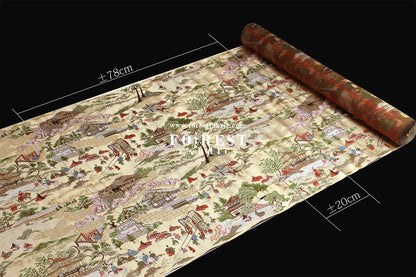 Gold Brocade - Kyoto 京都物語 fabric - FO:REST Fabric 布恩堂Liberty fabrictana lawnjapanese fabricykk zipper