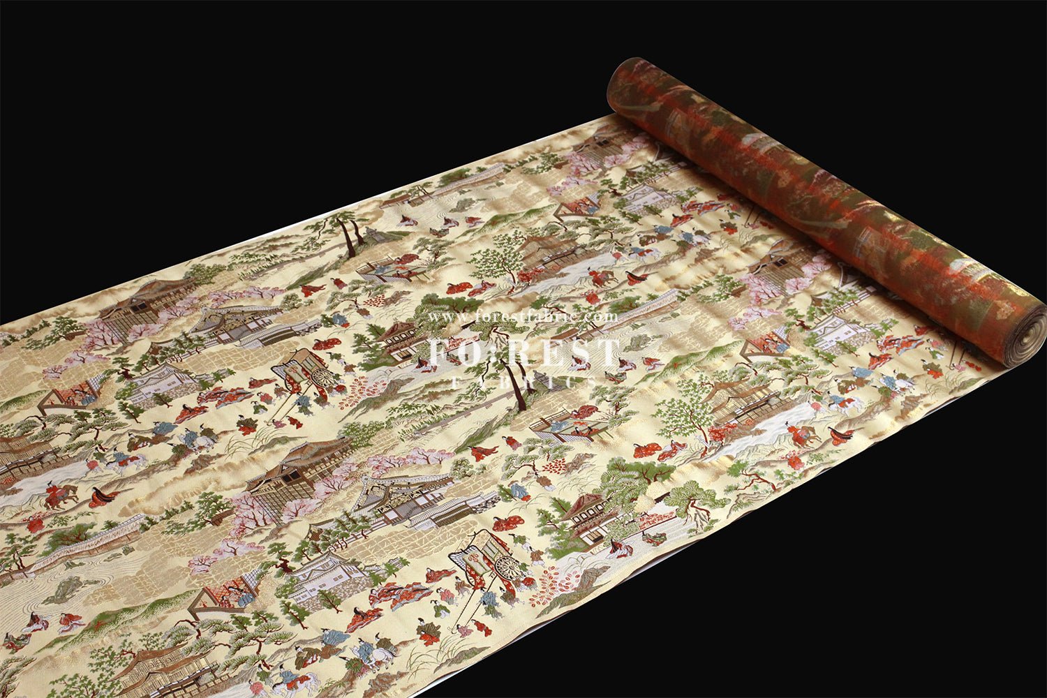 Gold Brocade - Kyoto 京都物語 fabric - FO:REST Fabric 布恩堂Liberty fabrictana lawnjapanese fabricykk zipper