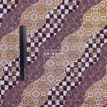Gold Brocade - Lattice butterfly fabric - FO:REST Fabric 布恩堂Liberty fabrictana lawnjapanese fabricykk zipper