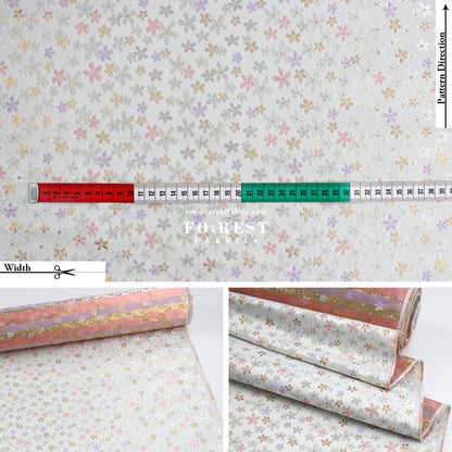 Gold Brocade - Little flower fabric - FO:REST Fabric 布恩堂Liberty fabrictana lawnjapanese fabricykk zipper