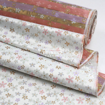 Gold Brocade - Little flower fabric - FO:REST Fabric 布恩堂Liberty fabrictana lawnjapanese fabricykk zipper